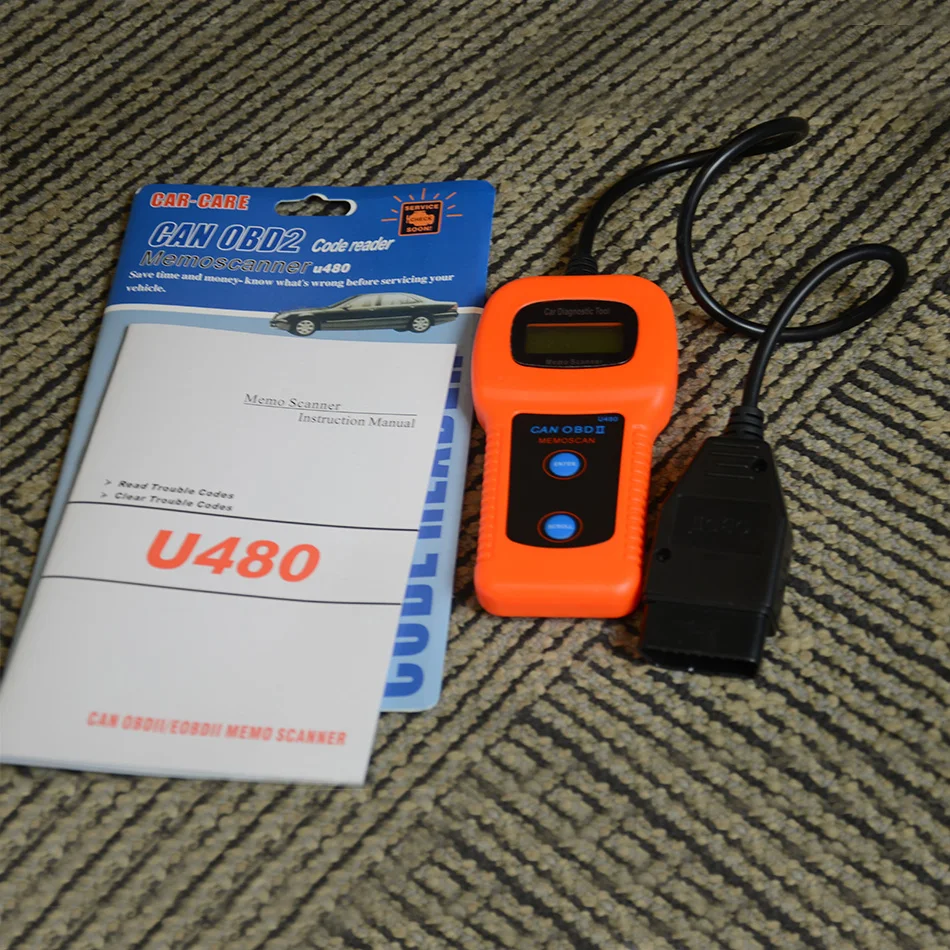 Бесплатная доставка профессиональный считыватель кодов CAN-шины U480 OBD2 OBDII сканер
