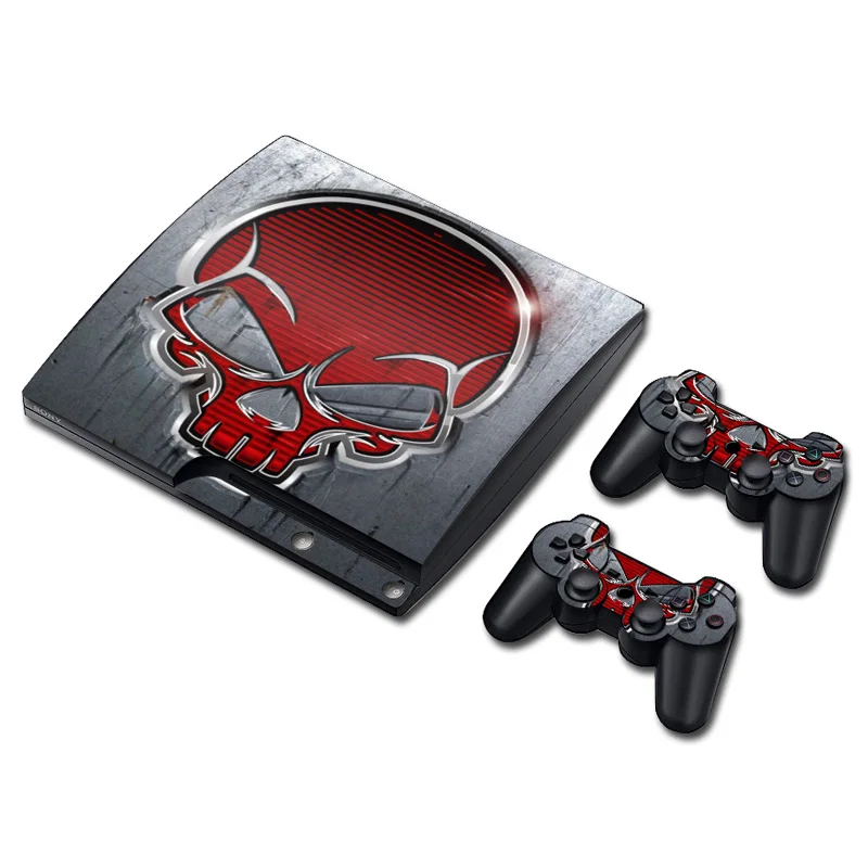 Череп, Каратель, кожа Наклейка для PS3 Slim playstation 3 консоли и контроллеры для PS3 скины наклейки виниловые