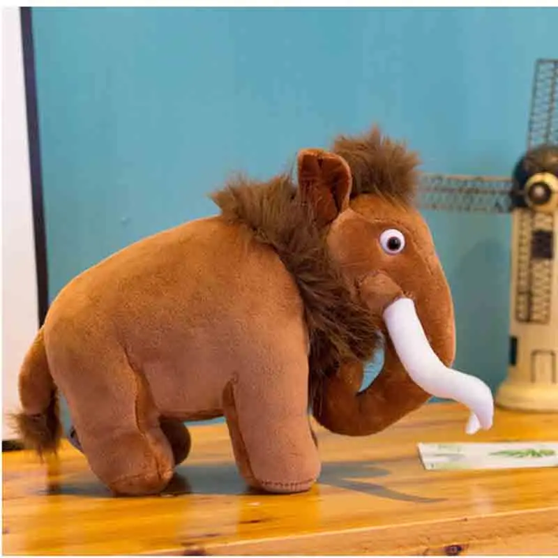brown mammoth 20 см Высокое качество Мамонт плюшевые игрушки мягкие плюшевые слон игрушки животных для детской коллекции подарок на день рождения - Цвет: brown mammoth
