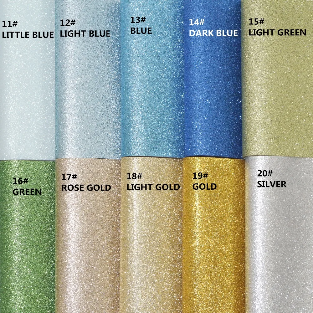 

19PCS/Set--20X22CM DIY Hair Bow Material Glitter PU Synthetic Faux Leathers