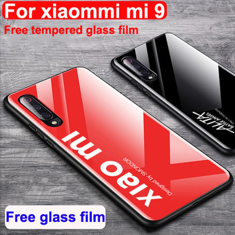 Чехол из твердого закаленного стекла для Xiaomi Mi 9 чехол mi9 силиконовый бампер с