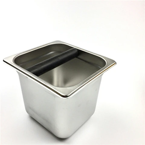 large stainless stee Кофейная коробка для сброса из нержавеющей стали для дерева, контейнер для кофе, контейнер для отходов - Цвет: large stainless stee