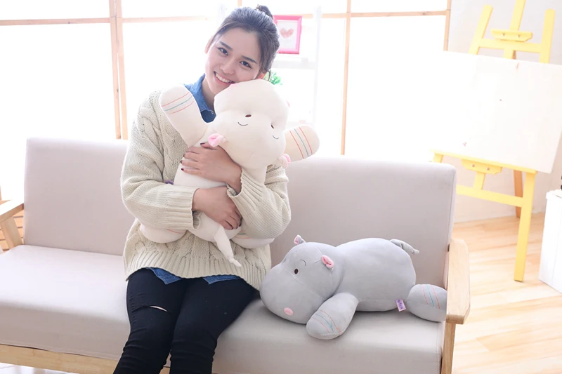 1 шт. 28/40/50 см Kawaii Бегемот плюшевые куклы мягкие вниз хлопок подушка в виде животного, милый, игрушка, подарок на день рождения, рождественский подарок для детей