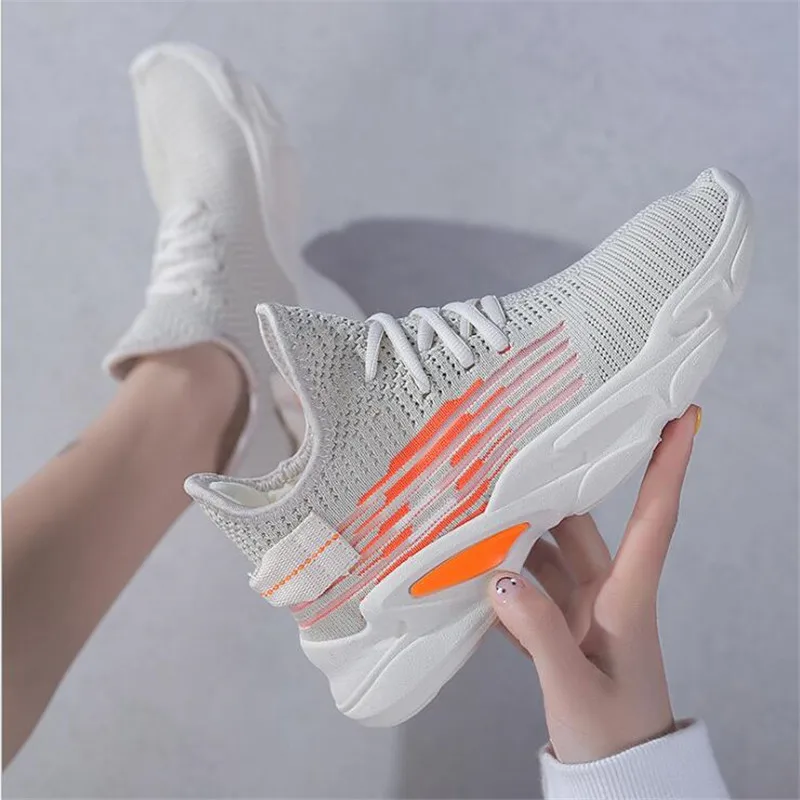 Женские сетчатые кроссовки легкие Нескользящие повседневные ботинки на плоской