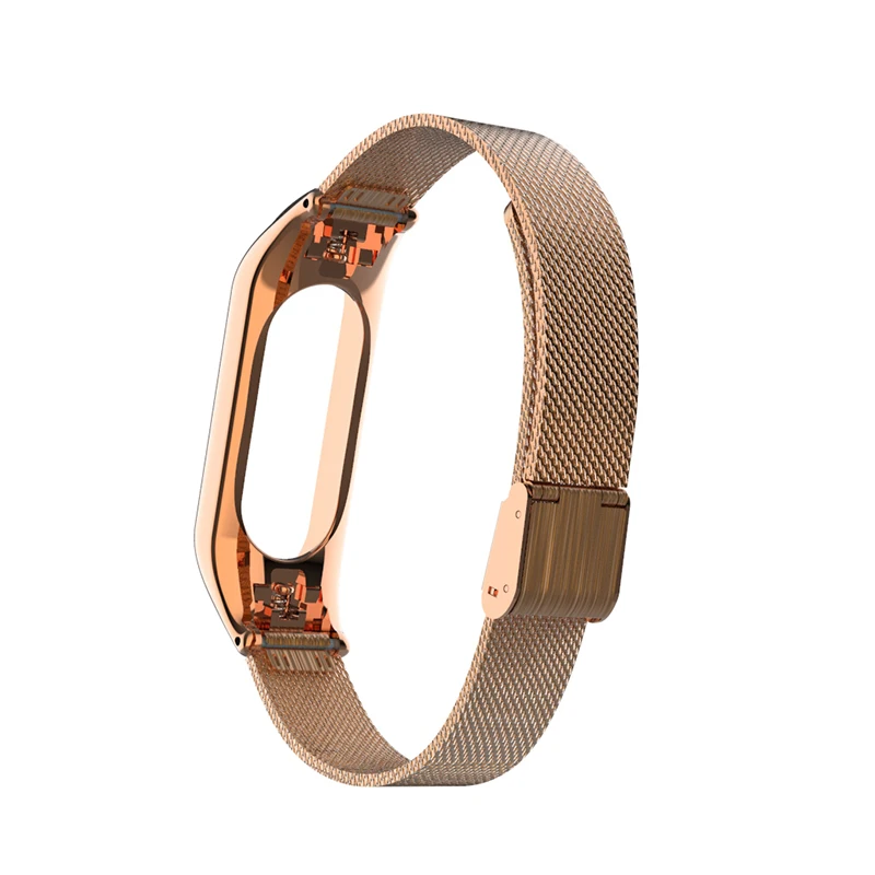 Hangrui Mi Band 3 Strap Metal Coarse Mesh Replacement Wriststrap For Xiaomi Fitness Tracker Smart Bracelet Accessories | Электроника