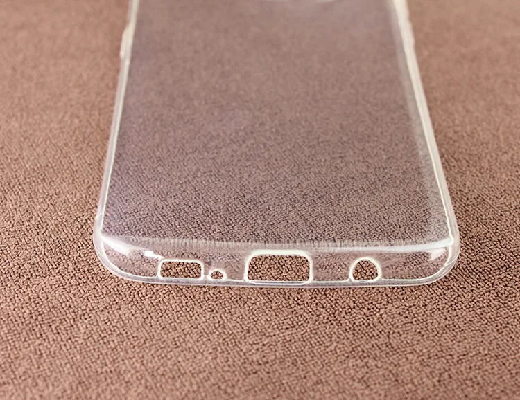Мягкий чехол-накладка 5 дюйма для samsung Galaxy S7edge белый прозрачный Ультратонкий