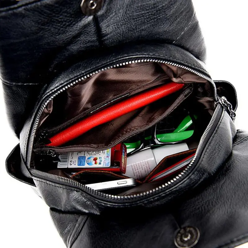 Повседневные женские рюкзаки из искусственной кожи школьные сумки на плечо для