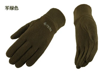L army green Мужские зимние перчатки, мужские утепленные Зимние флисовые спортивные перчатки, мужские модные перчатки для активного отдыха - Цвет: L army green
