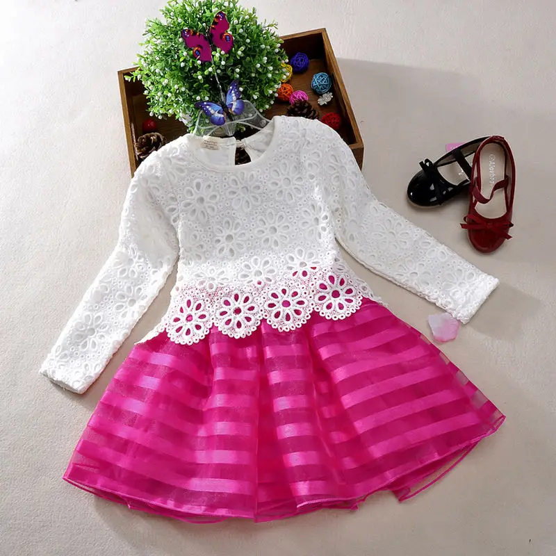 Весенние детские платья для маленьких девочек вязаное крючком кружевное бальное