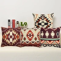 geometric abstract linen cotton cushion cover throw sofa pillowcase home decor