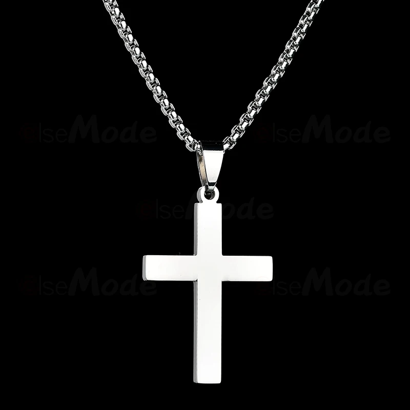 ELSEMODE простой серебристый цвет ожерелья из нержавеющей стали для женщин и мужчин