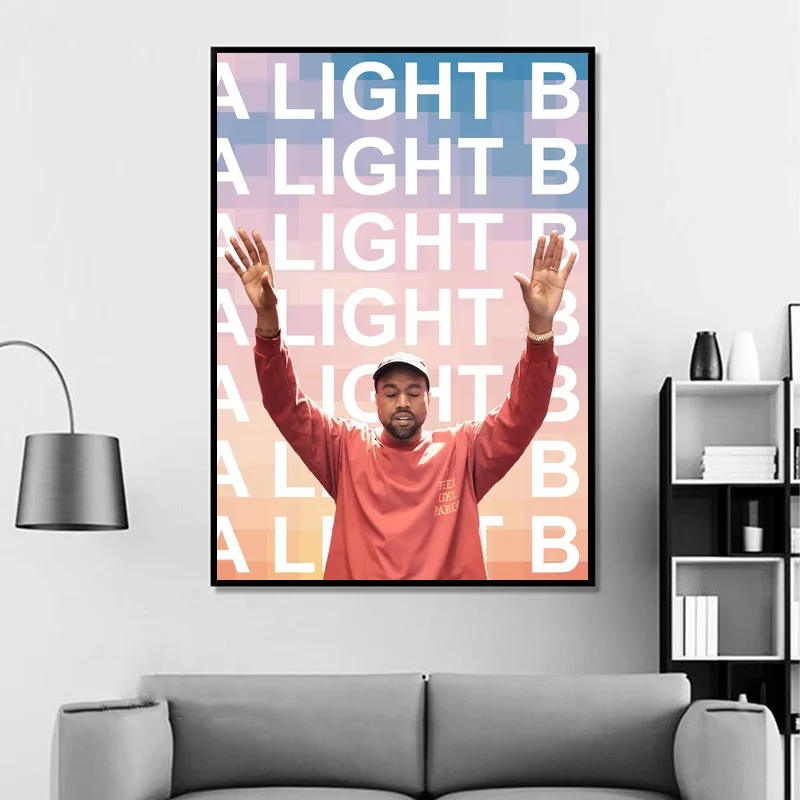 Музыкальный постер Kanye West Singer в стиле хип-хоп музыкальный со звездами Настенная
