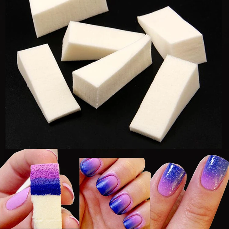 6 шт. Женская &quotсделай сам&quot дизайн ногтей лак для инструменты губки маникюр