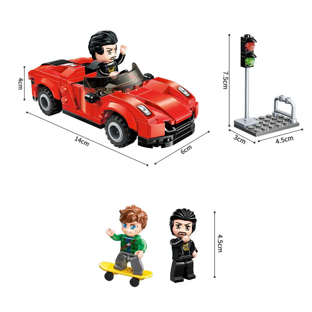 Строительные блоки серии enlightten совместимые с Legoings автомобильный магазин игрушки