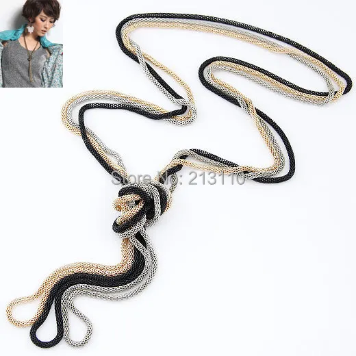 Kymyad Fashion Vintage Jewelry Multi Layer Necklaces Link Chains Women Long Collier Femme Sweater | Украшения и аксессуары