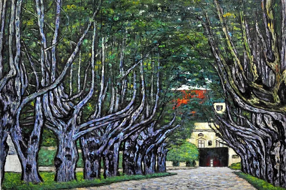 

Gustav Klimt Oil Painting Reproductions Handmade Avenue in Schloss Kammer Park Tree Paintings on Canvas Wall Art