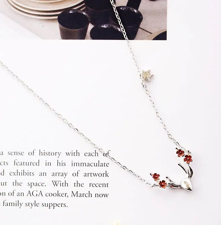 yiustar Silver color Animal Antler necklace for women Long Chain boho necklaces & pendants Jewelry SYXL058|antler necklace|necklaces womennecklaces |