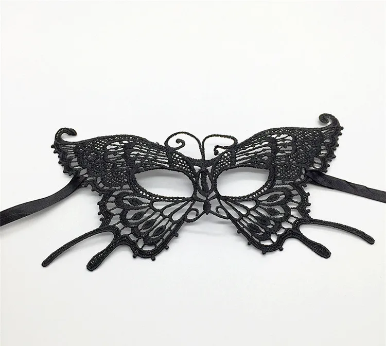 butterfly Женская Сексуальная кружевная маска на глаза, Черный Вырез, крутые вечерние Цветочные Маски для венецианские костюмы для маскарада и Хэллоуина, карнавал, аноним Марди - Цвет: butterfly