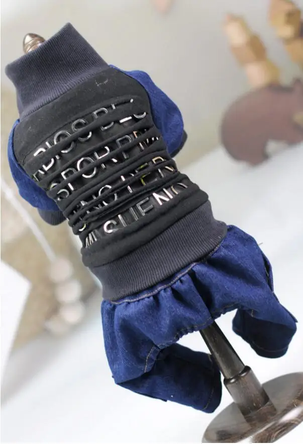 Blue Bottom Модный комбинезон для собак, одежда для домашних животных, джинсовая красивая одежда для маленьких питомцев, 2 цвета, XS, s, m, l, xl, XXL - Цвет: Blue Bottom