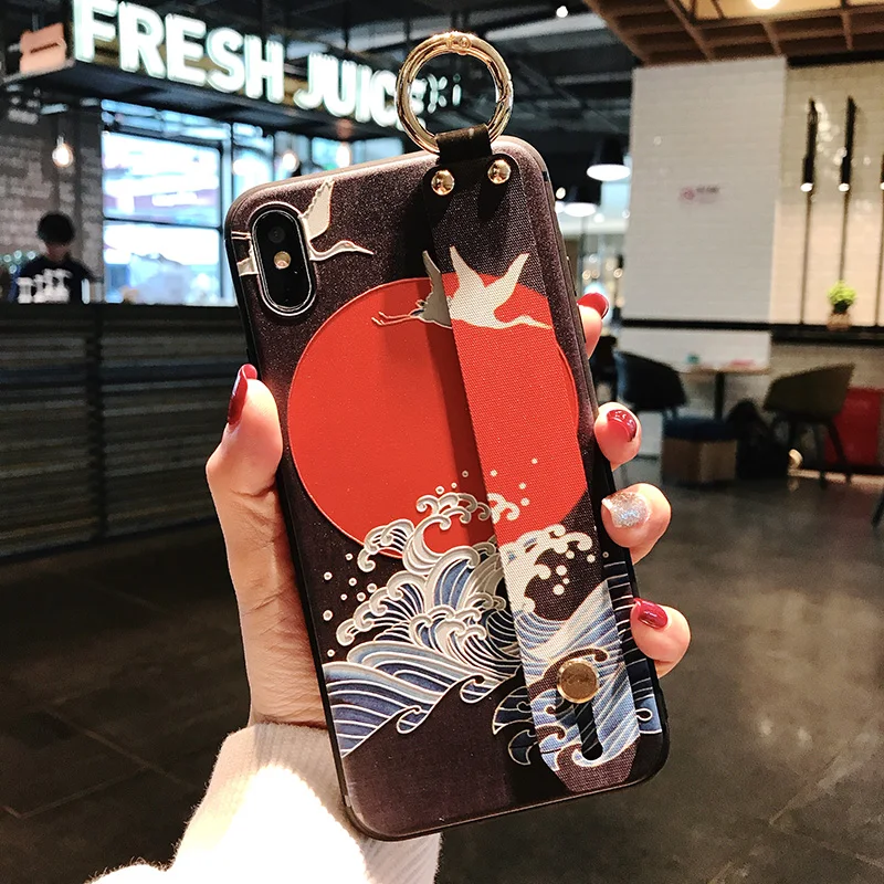 Coque телефона держатель чехол для samsung Galaxy Note 8 9 силиконовые браслеты кран крышка