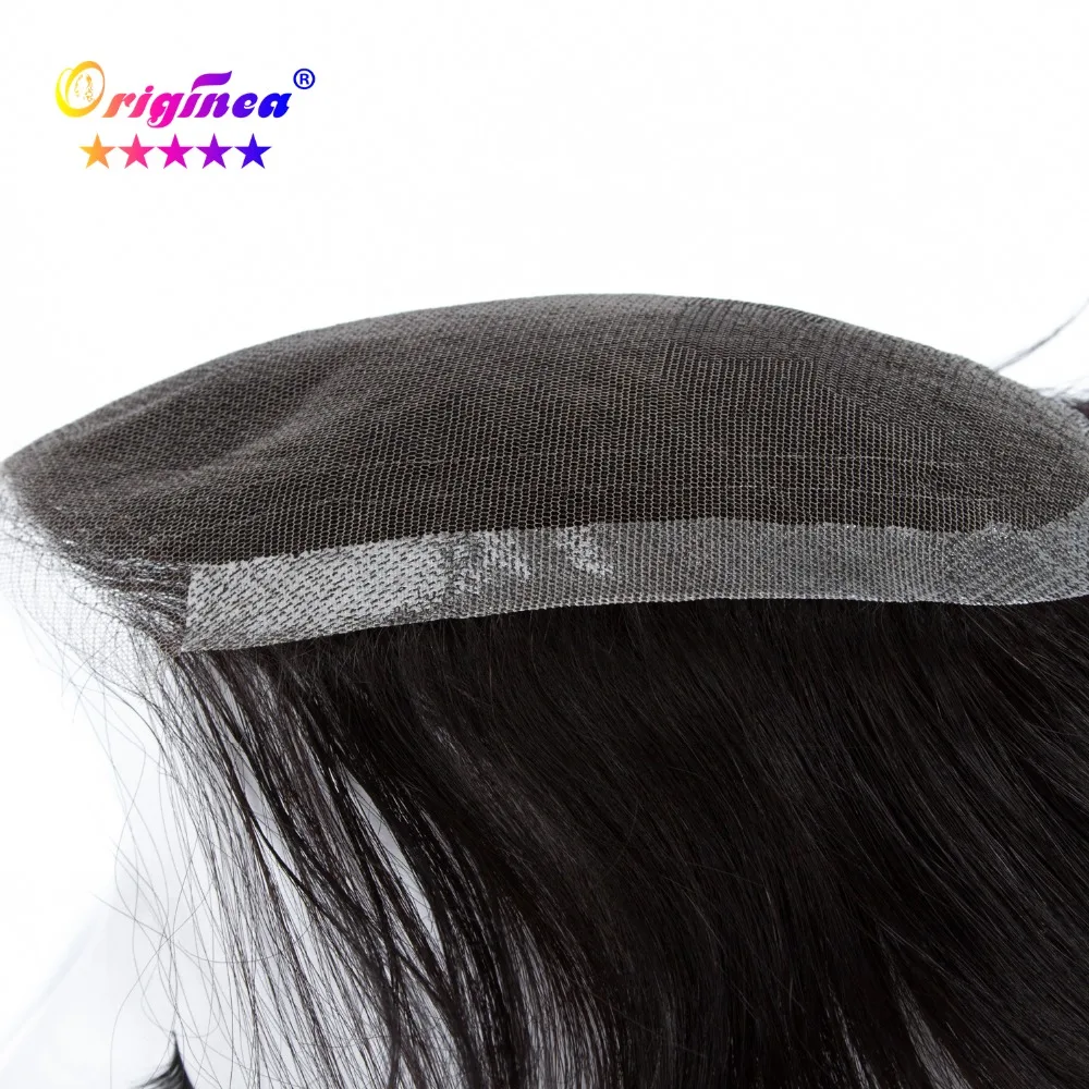 Originea Men's Toupee 6 inch Hair Pieces 100% Remy Human Replacement System for Men Net Base Size 12x19 cm/14x21 cm | Шиньоны и