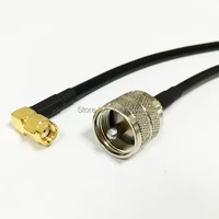 new rp sma male plug right angle connector switch uhf male plug convertor rg58 wholesale fast ship 50cm 20adapter