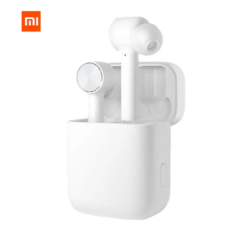 Белый Оригинальные беспроводные bluetooth-наушники Xiaomi Air TWS с функцией шумоподавления, умные сенсорные двусторонние наушники для звонков - Цвет: Белый
