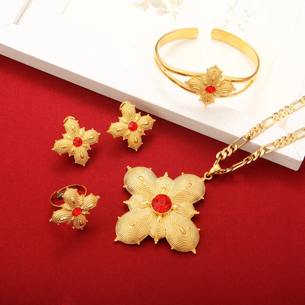 Ювелирные наборы для девочек Наборы украшений из красного синего зеленого