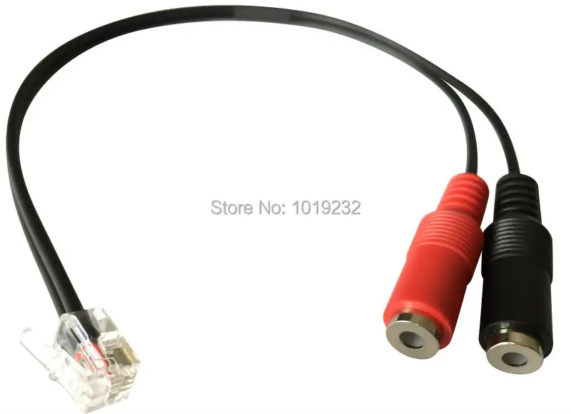 ПК компьютер стерео гарнитура двойной 3 5 мм адаптер конвертер к RJ9/RJ10/RJ12 4P4C