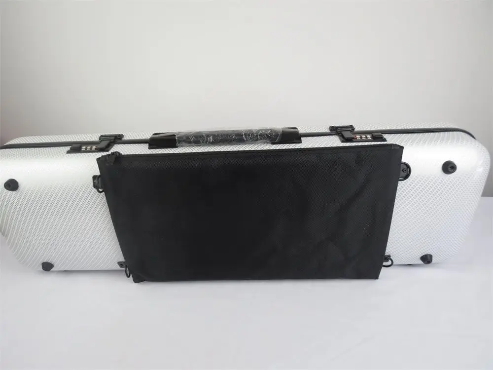

New model Carbon fiber coded lock violin case 4/4 with music bag,white/