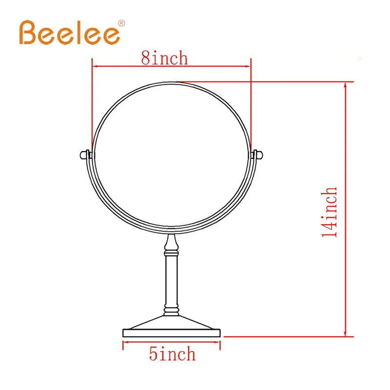 Beelee косметическое зеркало двустороннее настольное 6/8 дюймов 3x 5x 7x 10x
