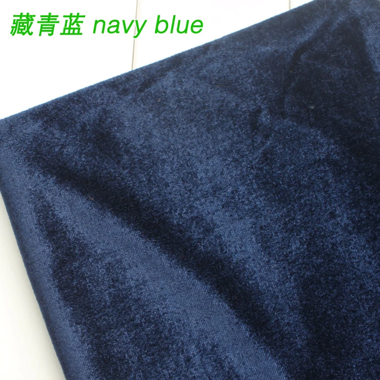 Темно-синяя шелковая Бархатная ткань велюровая плюшевая скатерть занавеска