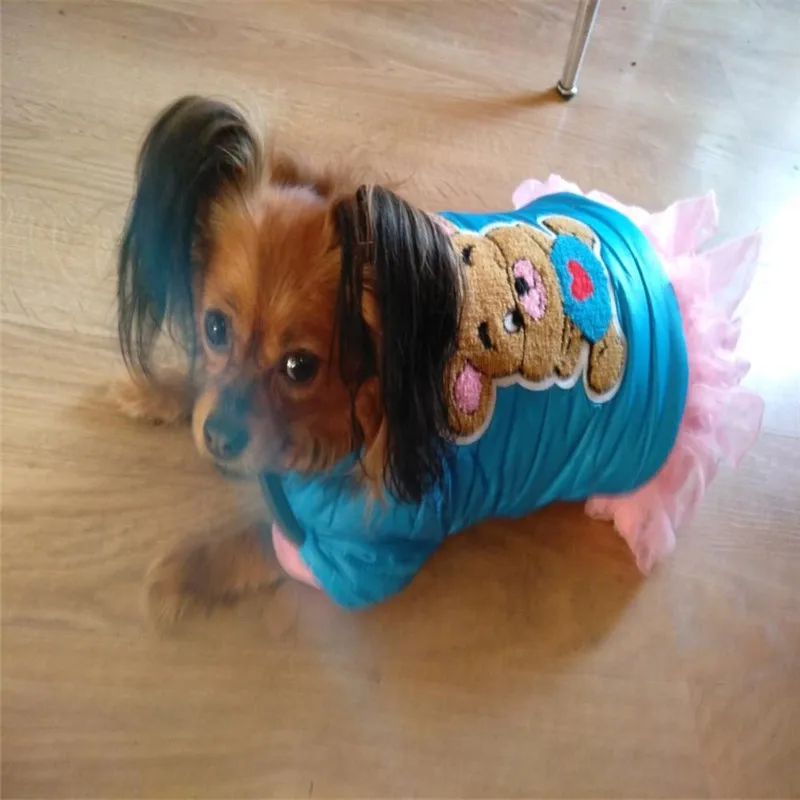 Модное пальто для собак зимнее платье домашних животных комбинезон девочек и