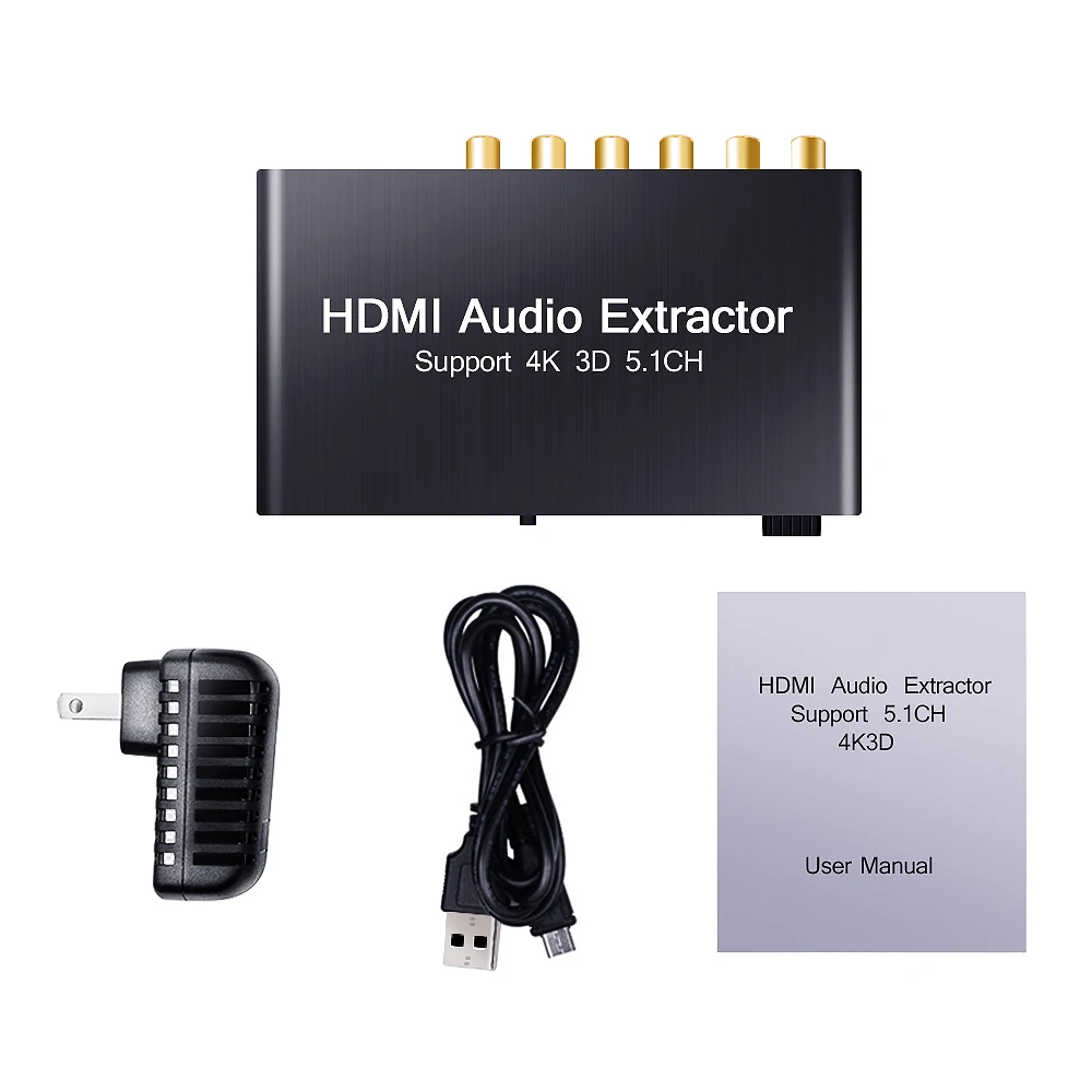 AOEYOO SPDIF 5 1 цифровой аудио декодер HDMI экстрактор 4K 3D конвертер 3 мм выход к для PS4