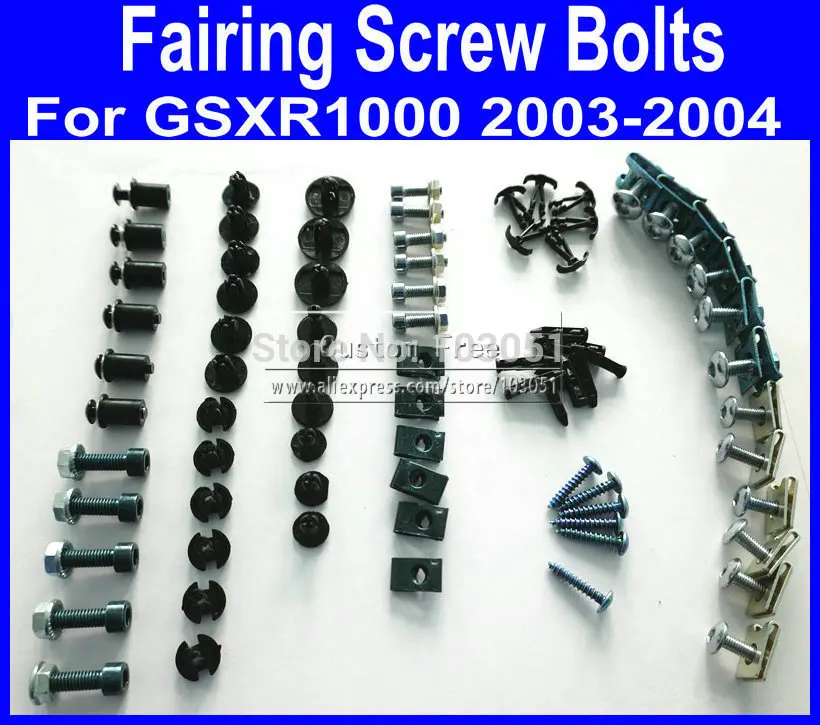 Стандартные болты для мотоциклов SUZUKI GSXR 2003 2004 1000 K3 GSXR1000 03 04 черный aftermarket|fairing