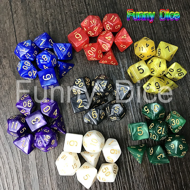 56 штук пакет MTG RPG D & игральные кости DND настольная игра набор из 8 наборов D4 D6 D8 D10 D12