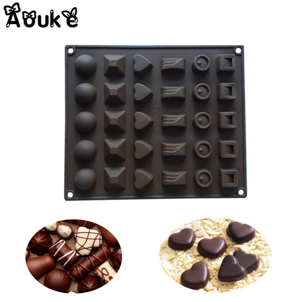30 отверстия в форме сердца силиконовые формы торт шоколадный фондан кубики льда