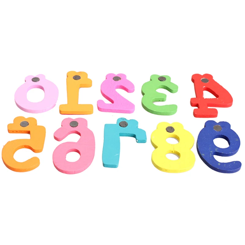 10 шт./лот милые цифры деревянный магнитный стикер для холодильника фигурка