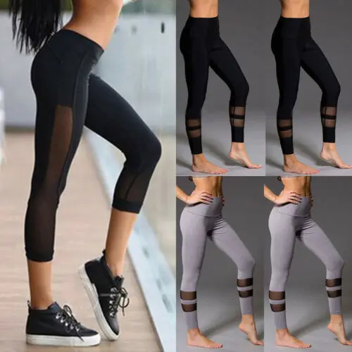 Women's Yoga Stretch Leggings Pants Fitness Jogging Running Sports Trousers | Спорт и развлечения