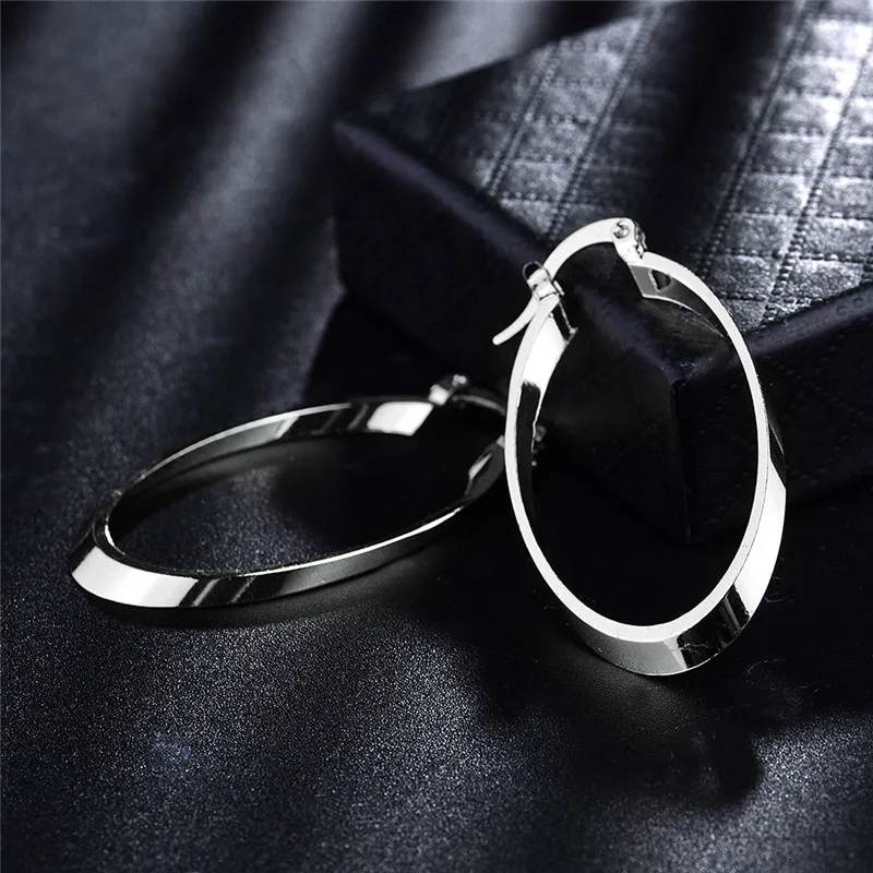 Женские серьги кольца BUDONG модные золотистого цвета с цирконием на застежке