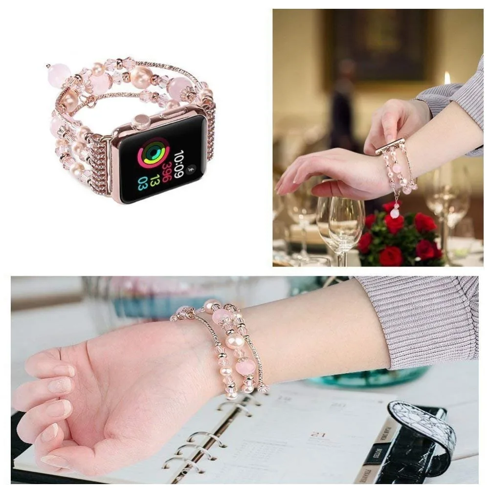 Кристальные бриллиантовые часы Starp для Apple Watch 7 6 5 4 Band 41 мм 45 44 40 браслет iwatch series 3 2 1