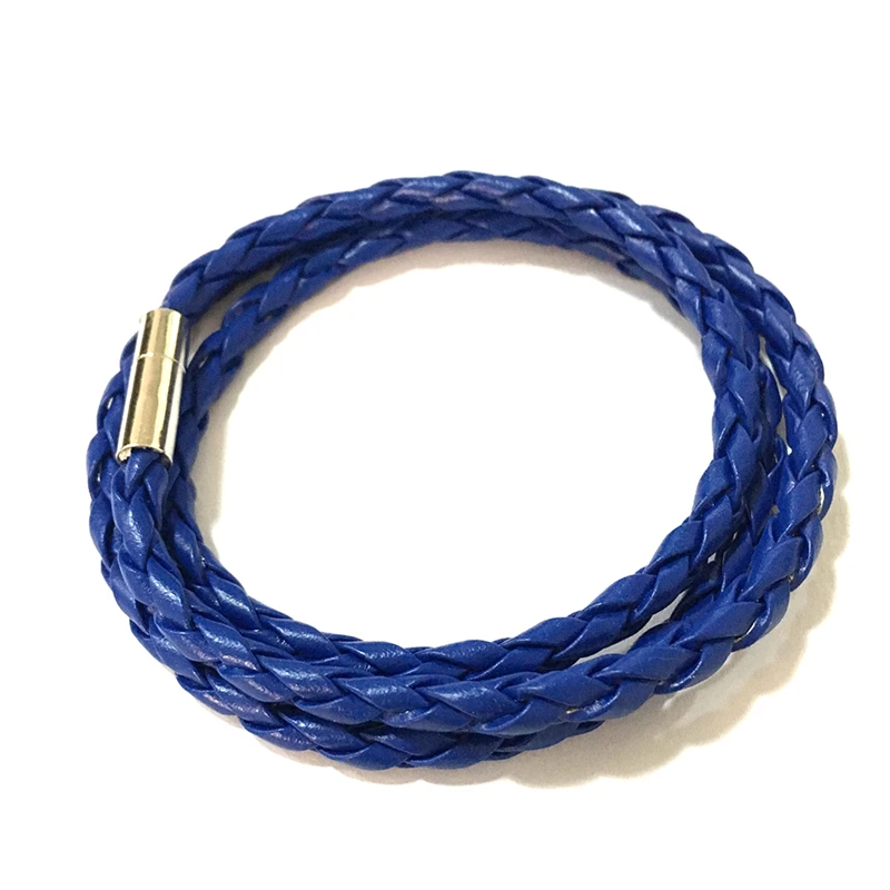 Мужские кожаные браслеты SA037 в стиле панк с веревочным браслетом Прямая поставка