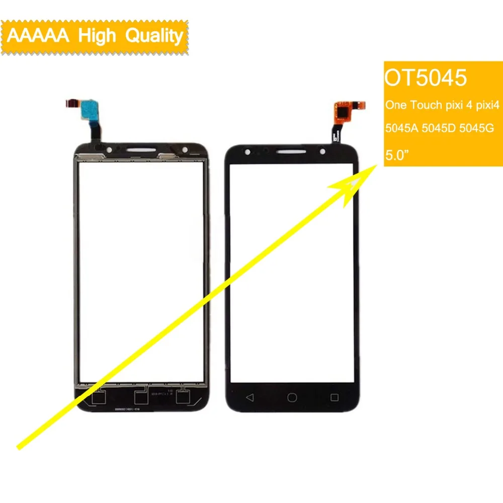 5045 сенсорный экран для Alcatel One pixi 4 4G OT5045 5045A 5045D 5045G дигитайзер стекло Передняя