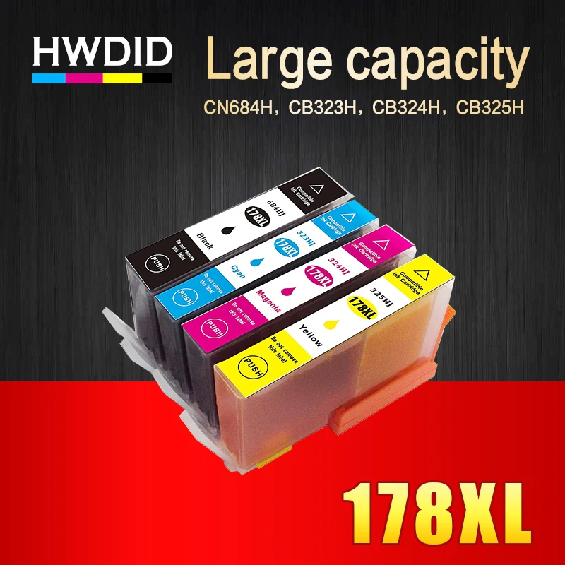HWDID 178xl совместимый картридж Замена для HP 178 XL Photosmart 7515 5515 B109a B010b B209 B210 3070A 3520 7510|ink