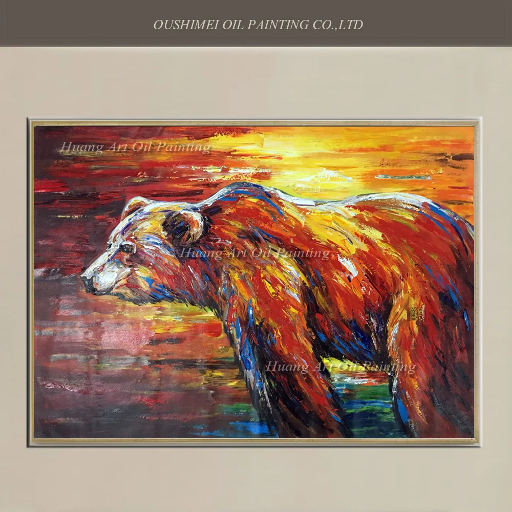 Настенные наклейки с животными ручной работы абстрактная картина маслом для