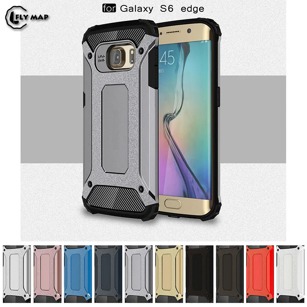 Armor TPU Case for Samsung Galaxy S6 Edge S6Edge G925 SM-G925 G925F SM-G925F S 6 Silicon Anti-Shock Hard Protection phone Cover |