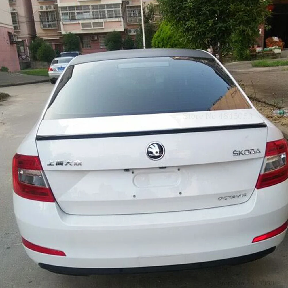 Черный и белый спойлер для Skoda Octavia 2006-2017 автомобильный Стайлинг АБС-пластик