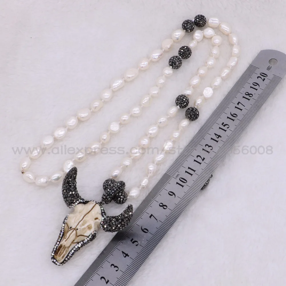 3 нити модное длинное ожерелье с натуральным жемчугом темная бусина кулон