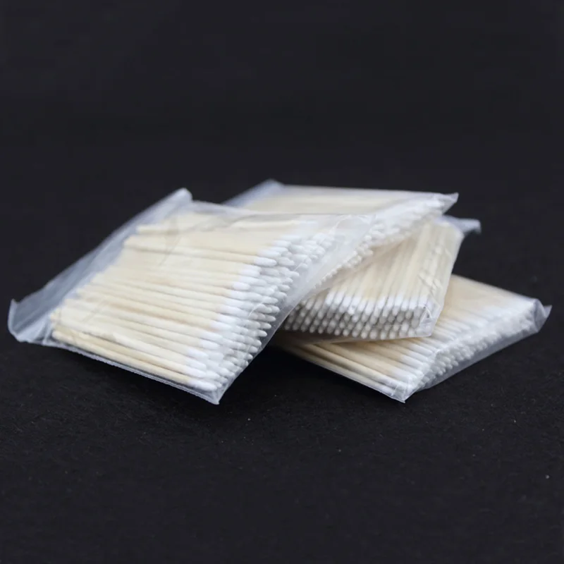 400 шт ватные палочки throwaway 7,5 см/10 см длинные деревянные ручки татуировки макияж микролезвия ватные палочки макияж татуировки поставка