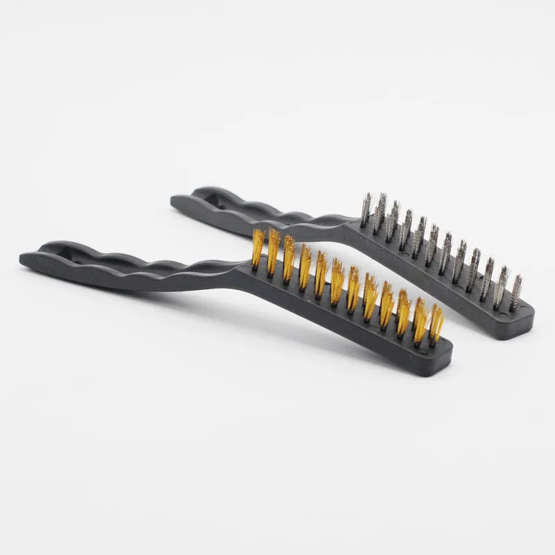 

Dentist Tool Instrument 2Color Bur Cleaning Brass Wire Brush Flat